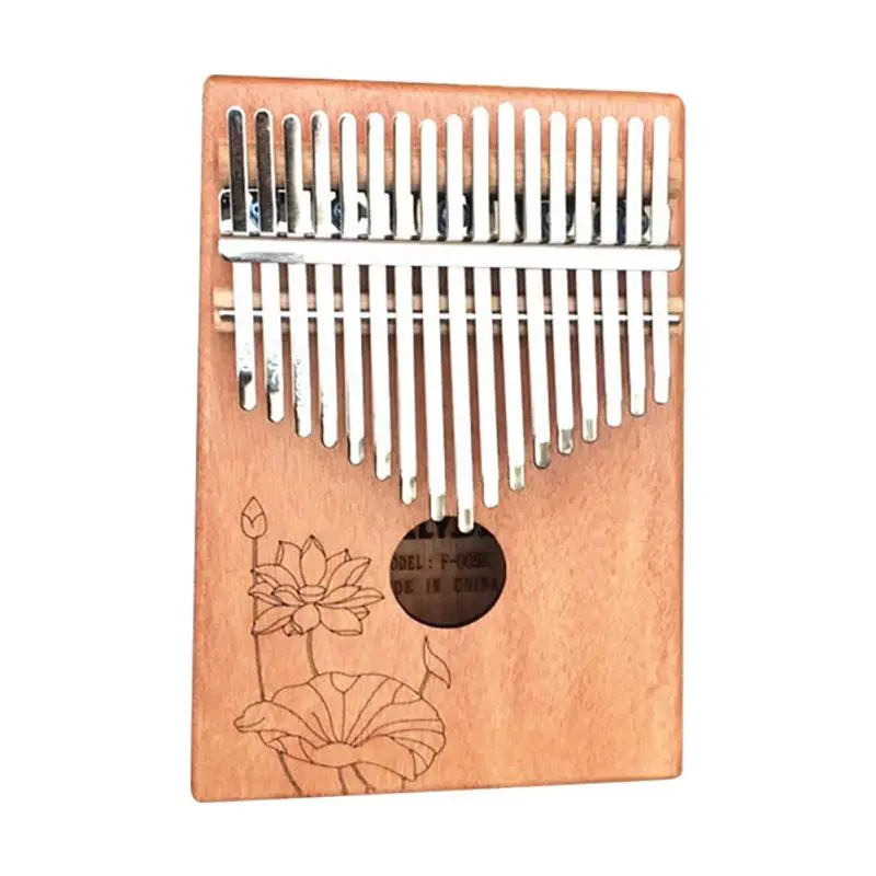 Высококачественный портативный мультяшный узор деревянный из красного дерева инструмент для тела 17 ключей «пианино для больших пальцев»