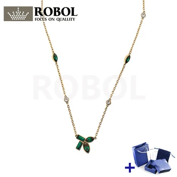 

High Quality Original SWA Necklace with Original Engraved Fashion BAMBOO NECKLACE Box Set Woman Jewelry Gift Free Shipping