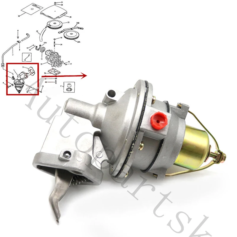Mechanical Fuel Pump 18-7282 for MerCruiser 140 3.0L Engines SERIAL NUMBER 6229718& UP 42725A3 509407 3854858