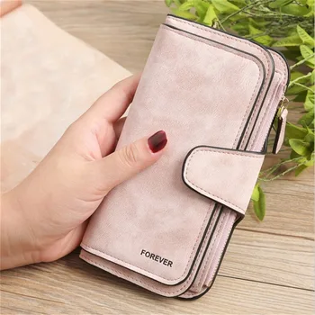 

Leather Women Wallets Coin Pocket Hasp Card Holder Money Bags Casual Long Ladies Clutch Phone Wallet Women Purse