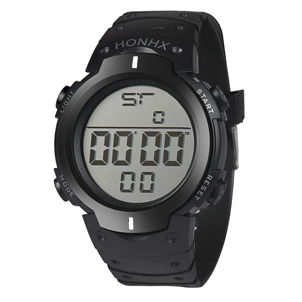 Часы для мужчин s модные водонепроницаемые для мужчин мальчик ЖК цифровой секундомер Дата Резиновые Спортивные наручные часы водонепроницаемый Relogio часы reloj