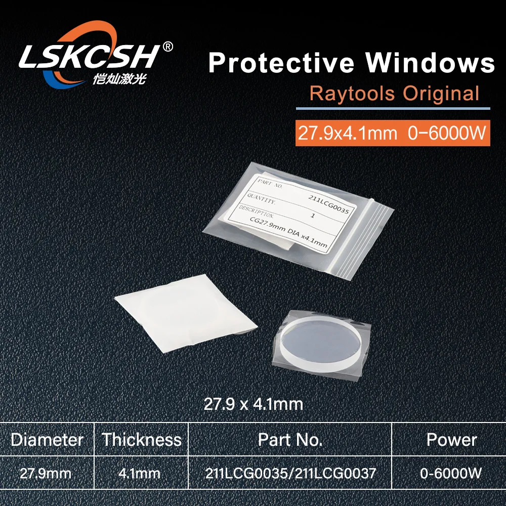 LSKCSH 50 шт./лот оригинальные линзы Raytools волоконный лазер защитные окна/линзы 27 9*4 1