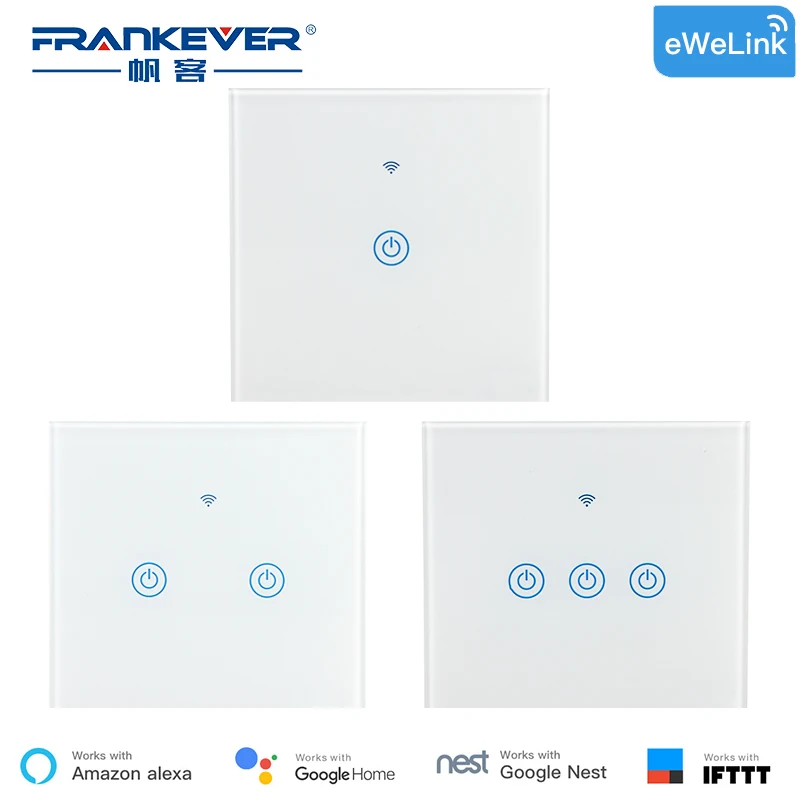 FrankEver WiFi умный настенный выключатель 1/2/3 бандажный сенсорный сенсор 10А