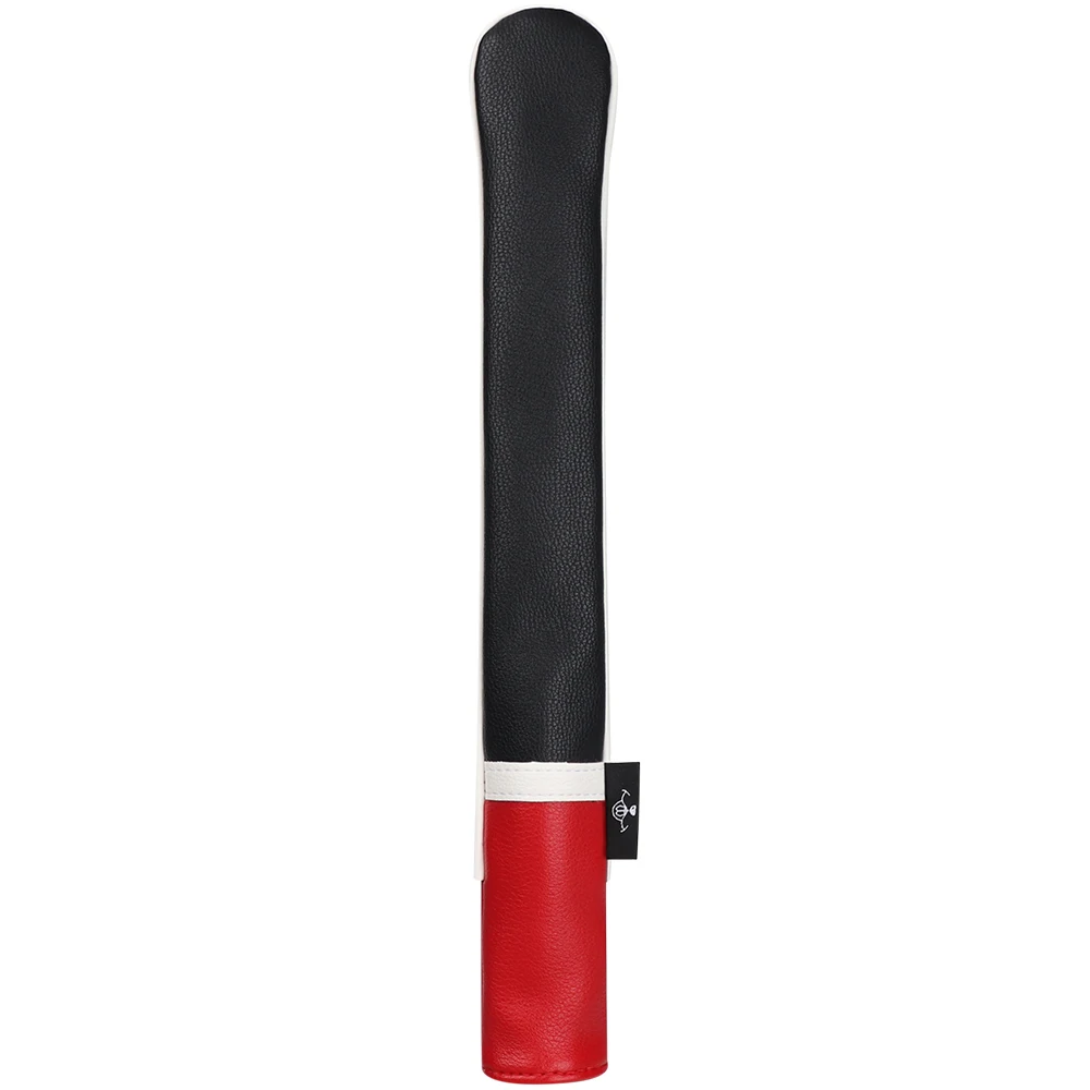 Устройство для прицеливания покрытие палки кожа высокого качества дизайн много цветов Гольф клуб протектор - Цвет: Black and red