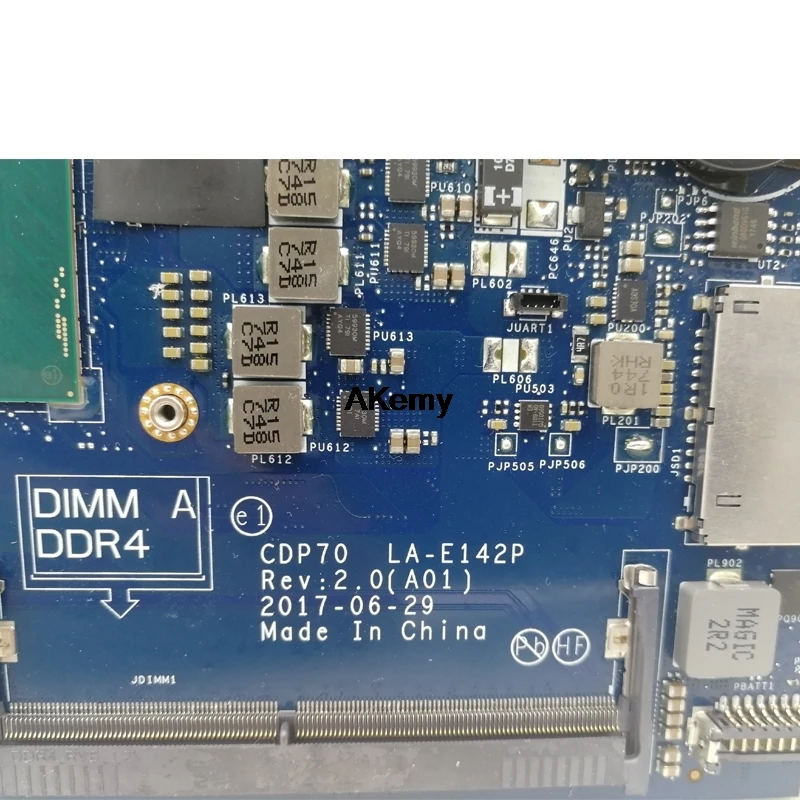 E5480 5480 материнская плата для ноутбука DELL CN-08J661 08J661 8J661 CDP70 LA-E142P Материнская плата ноутбука E5480 5480 материнская плата i5-7440HQ тест проведен