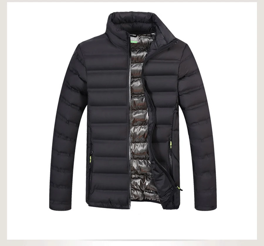 Осенне-зимние легкие куртки мужские хлопчатобумажная с мягкой набивкой парка мужские пальто Верхняя одежда ветровки Мужская брендовая одежда jaqueta masculino