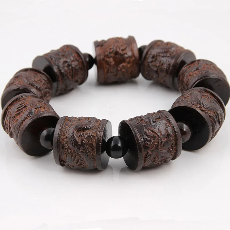 Bracelet Bouddhiste Tibétain En Bois De Wengé – Perles 6 Mm, Style Zen, Neuf Avec étiquettes