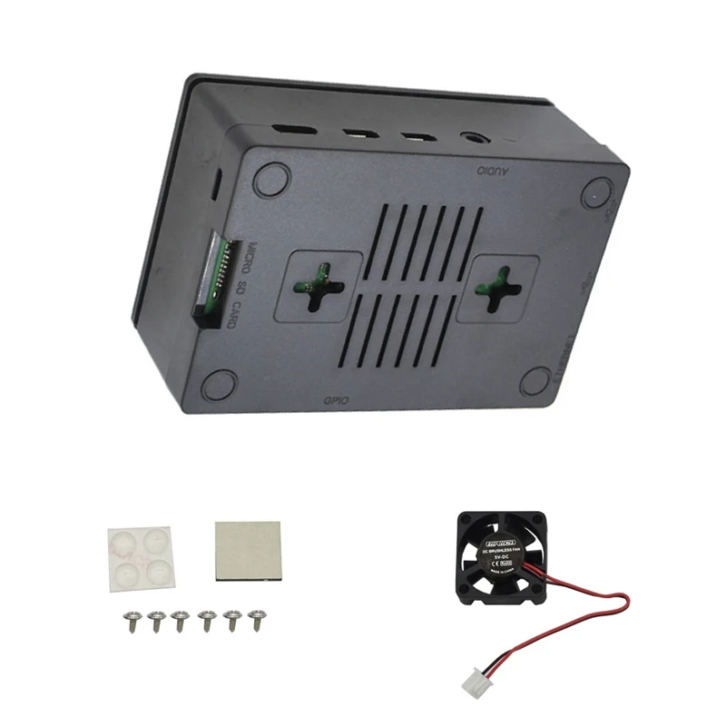Для Raspberry Pi 4B 3,5 дюймов защитный чехол ABS с охлаждающим вентилятором поддержка экрана дисплея для Raspberry Pi 4 Модель B