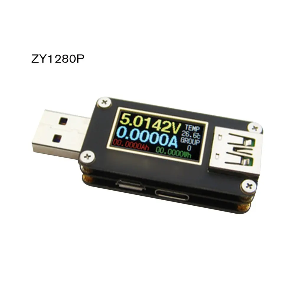 ZY1275 черный настольный USB тестер напряжение тока кулометрический измеритель емкости Вольтметр Амперметр USB2.0 связь