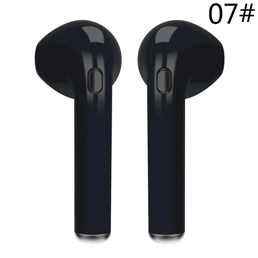 I7s Tws беспроводные Bluetooth наушники, модная гарнитура для телефона, стерео мини Беспроводные наушники с зарядным наушником, Auscultadores ASD - Цвет: 2 Black with cable