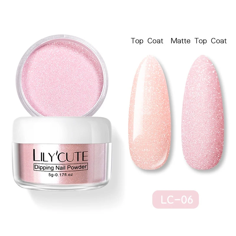LC-06 LILYCUTE матовая одноцветная голографическая окунающая пудра для ногтей цветной яркий блеск для ногтей пигментная пыль маникюр Дизайн ногтей украшение - Цвет: LC-06