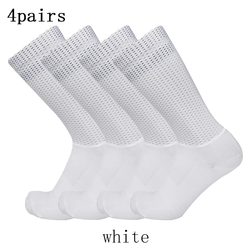 4pairs/set New Aero Cycling Socks Pro Team Racing Bicycle Socks Silicone Non-slip Summer Breathable Calcetines Ciclismo cycling socks