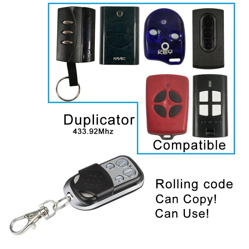 QIACHIP Universal Remote Control 433 mhz Key Fob duplicator DOORHAN Transmitter Clone Cloning Code car key garage Gate door | Электроника