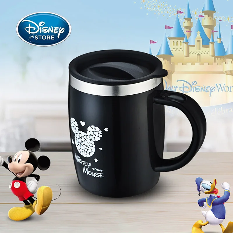 Disney 420ml Stainless Steel Mug Mickey Mouse Office Coffee Thermos Portable Vacuum Flasks Travel Thermo Cup Thermocup | Мать и ребенок