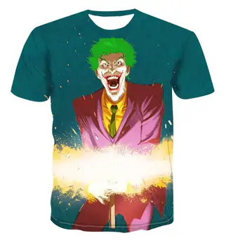 

Summer fashion clown 3D printing t-shirt men clown face casual men's multi-functional short sleeve funny T-Shirt Top s-6xl