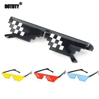 

Mosaic Sunglasses Trick Toy Thug Life Glasses Deal With It Glasses Pixel Women Men Black Mosaic Sunglasses Funny toy