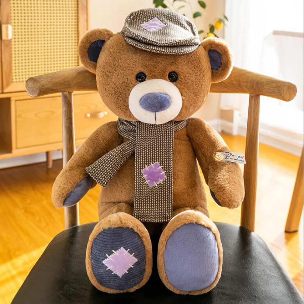 

Top Hat Bear Doll Children Plush Stuffed Toy For Kid Birthday Gift Sleeping Pillow