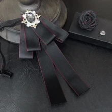 Разноцветные стразы, галстук-бабочка из ленты для мужчин и женщин, рубашка для костюма, пальто, воротник с отворотом, Модный свадебный галстук, аксессуары для одежды