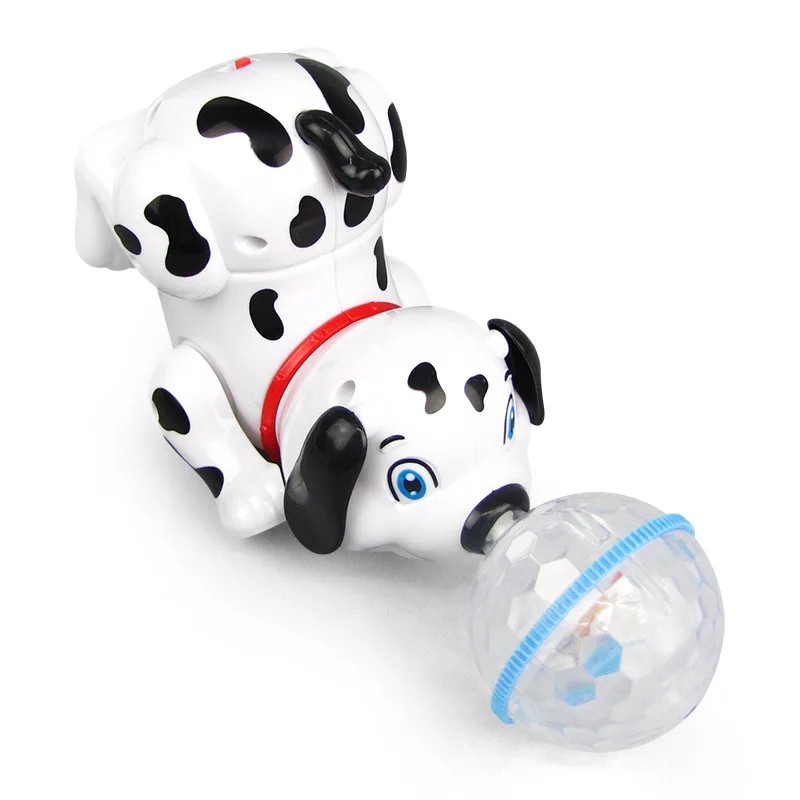 Горячая милый Электрический робот собака игрушки может лаять ходьба животные вперед игрушка музыка 3D светильник для детей Подарки