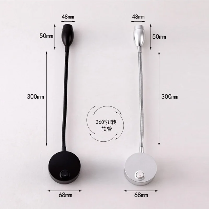 Bedside Working Study Reading Lamp Wall lamp sconces 3W LED Book Lamp wall Night light fixtures LED Spot