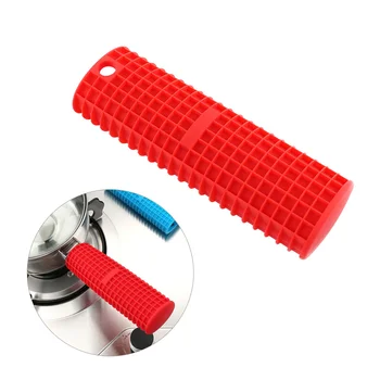 

2PCS Silicone Hot Handle Holder Covers Heat Resistant Potholder for Cast Iron Skillet Handle Cover Griddles Metal Frying Pans (R