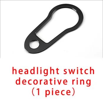 

For Jeep cherokee chrome black headlight switch decorative ring molding trim 1pc