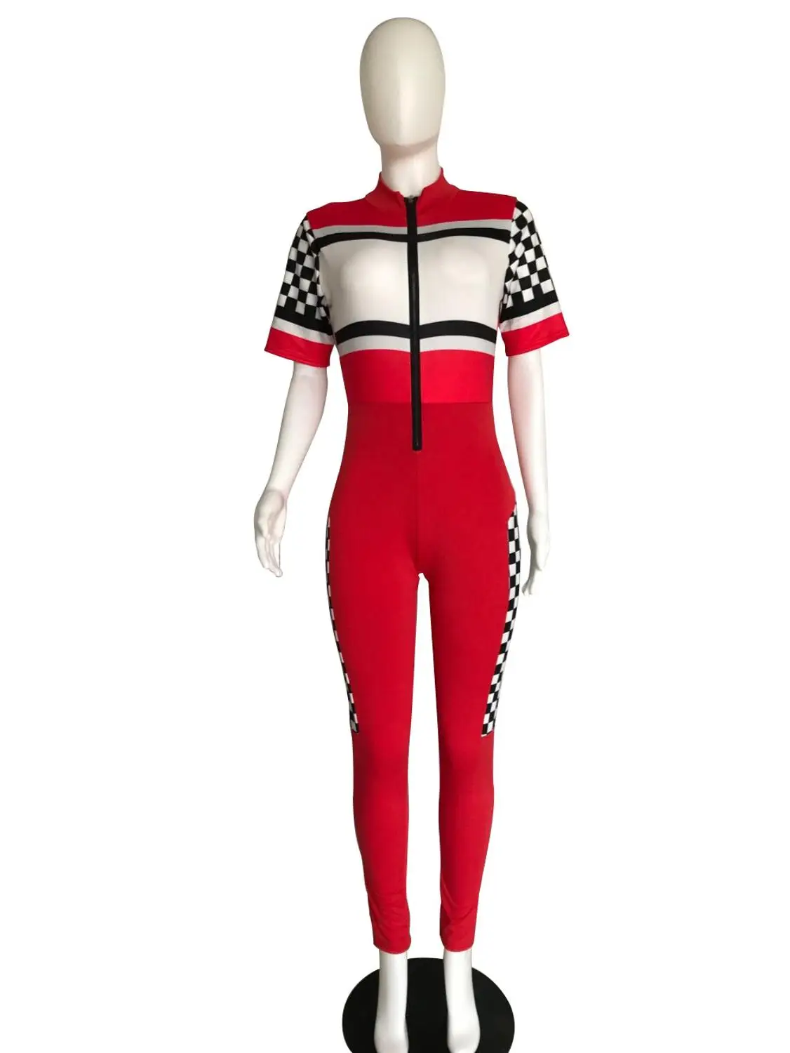 Adogirl спортивный женский комбинезон - Цвет: red jumpsuit