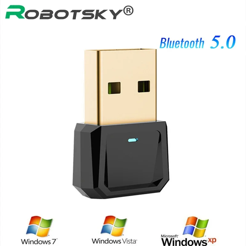 Adaptador Dongle USB Bluetooth 5,0 para PC, Mini receptor transmisor, altavoz de ordenador, ratón inalámbrico, adaptador de Audio y música