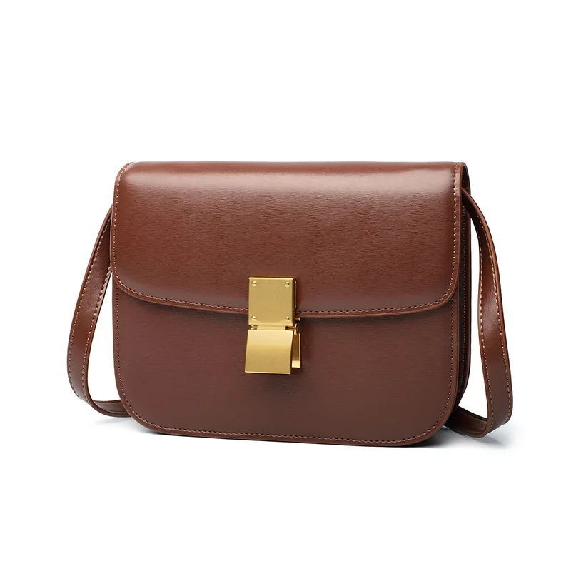 

2017 New Style Toothpick Pattern Square Bag WOMEN'S Leather Bags Bag Shoulder Hand Rub Pattern Fashion Women's