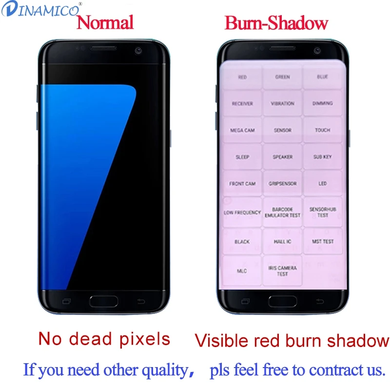 Dinamico Super Amoled G935 дисплей для samsung Galaxy S7 Edge ЖК-экран G935F ЖК сенсорный дигитайзер сборка с рамкой+ Инструменты