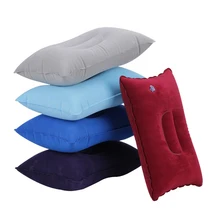 Almohada de aire inflable ultraligera, almohada de Nylon de PVC para dormir al aire libre, cojín para acampar, viajar, coche, respaldo, soporte para reposacabezas de avión