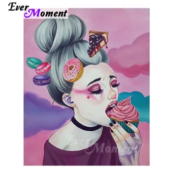 

Ever Moment Diamond Painting Kits Girl Cake Child Adults DIY Full Square Drills Hobby And Handicrafts Art Home Decoration 4Y1158