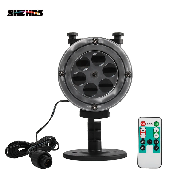 

SHEHDS 12W Remote Control LED Change Card Projector RGBW Switchable Pattern Card Christmas Halloween Party Wedding Effect Lights