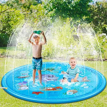 

Home Garden Kids Interactive Summer Alphabet Dolphin Inflatable Sprinkle Water Play Pad Splash Mat Toy