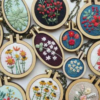 

10 Set Mini Round Wooden Embroidery Hoop Frame Inner Diamater 2cm - Cross Stitch, Arts, DIY Crafts Tools