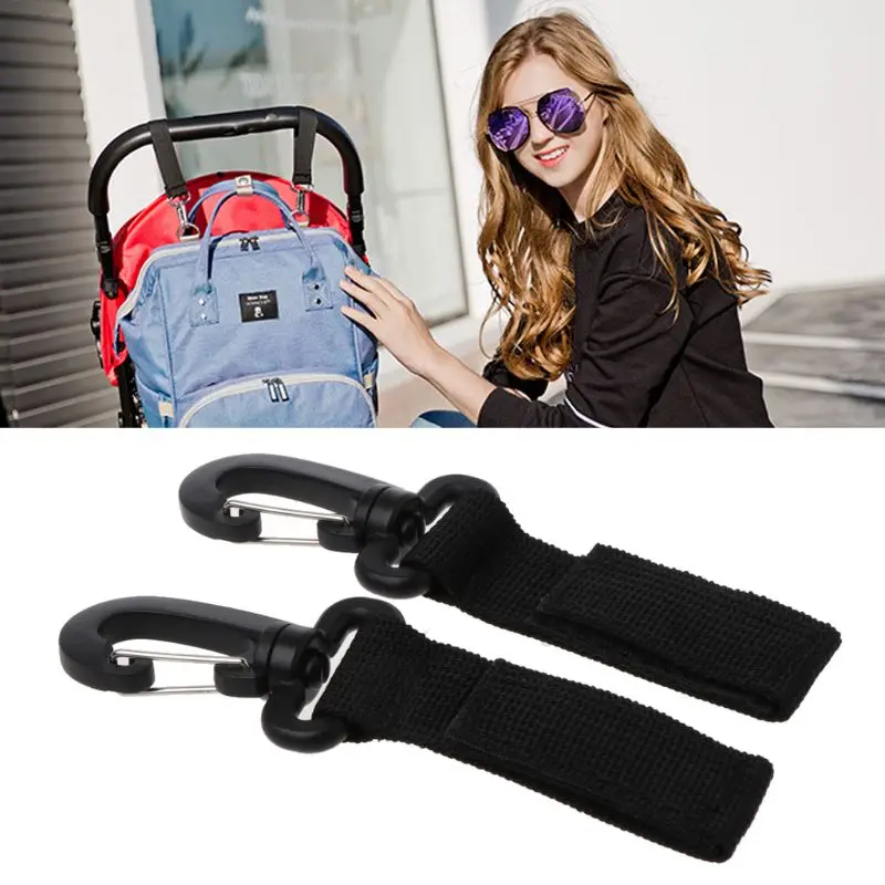 2pcs/Set Stroller Hooks Wheelchair Stroller Pram Carriage Bag Hanger Hook Baby Strollers Shopping Bag Clip Stroller Accessories