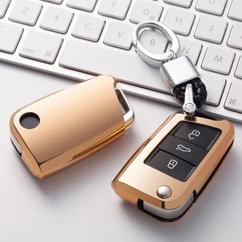 

Hot sale New Soft TPU Car Key Case Cover For Volkswagen for VW TIGUAN Golf 7 for Skoda Octavia Auto Shell Protection Accessorise