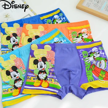 

5 PCS/lot Children Boys Underwear Cute Cartoon Mickey Printing Underpants Baby Kids Soft Boxer Briefs Children Panties 3-9 Years