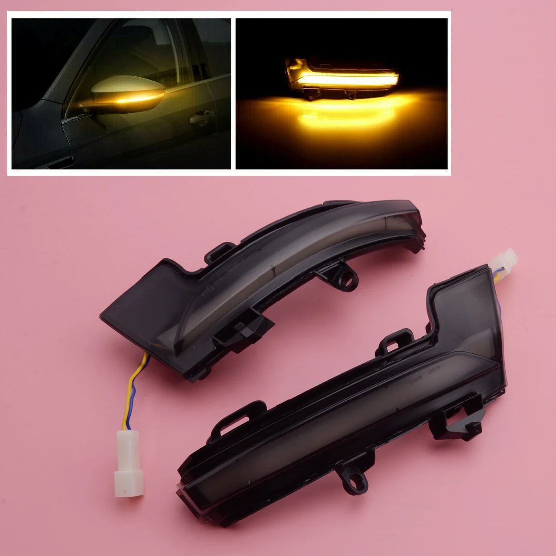 Динамический последовательный Янтарный указатель поворота светодиодный