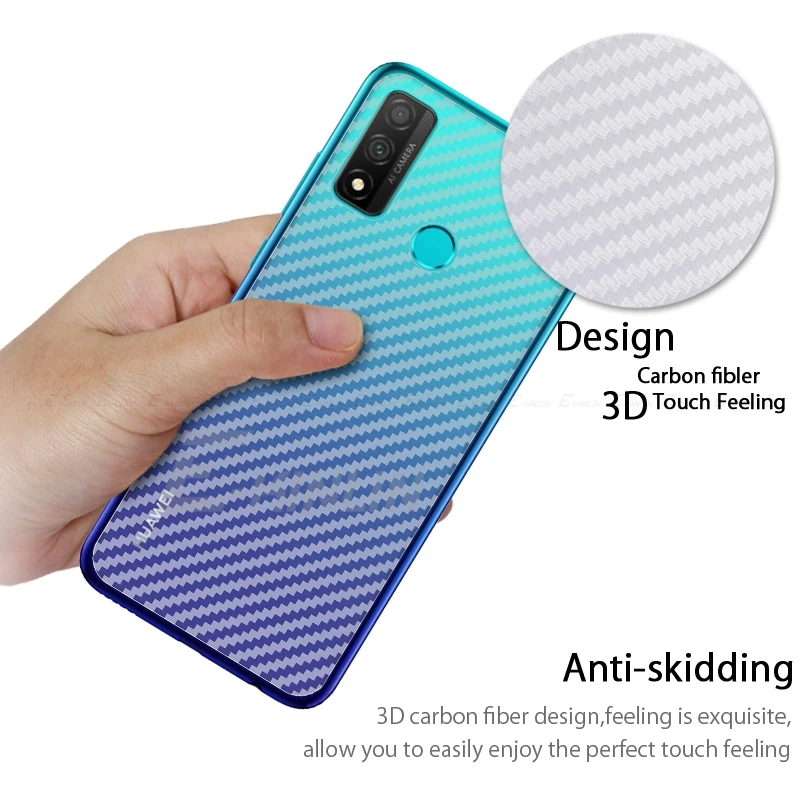 Чехол накладка из углеволокна задний протектор экрана для HuaWei P Smart S Z Pro Plus 2018 2019