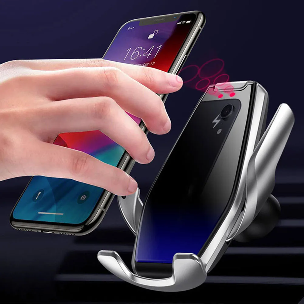 Инфракрасный датчик автомобильное беспроводное зарядное устройство для iPhone 11 Pro XS MAX XR X 8 автоматический зажим 10 Вт Быстрая зарядка держатель телефона для samsung