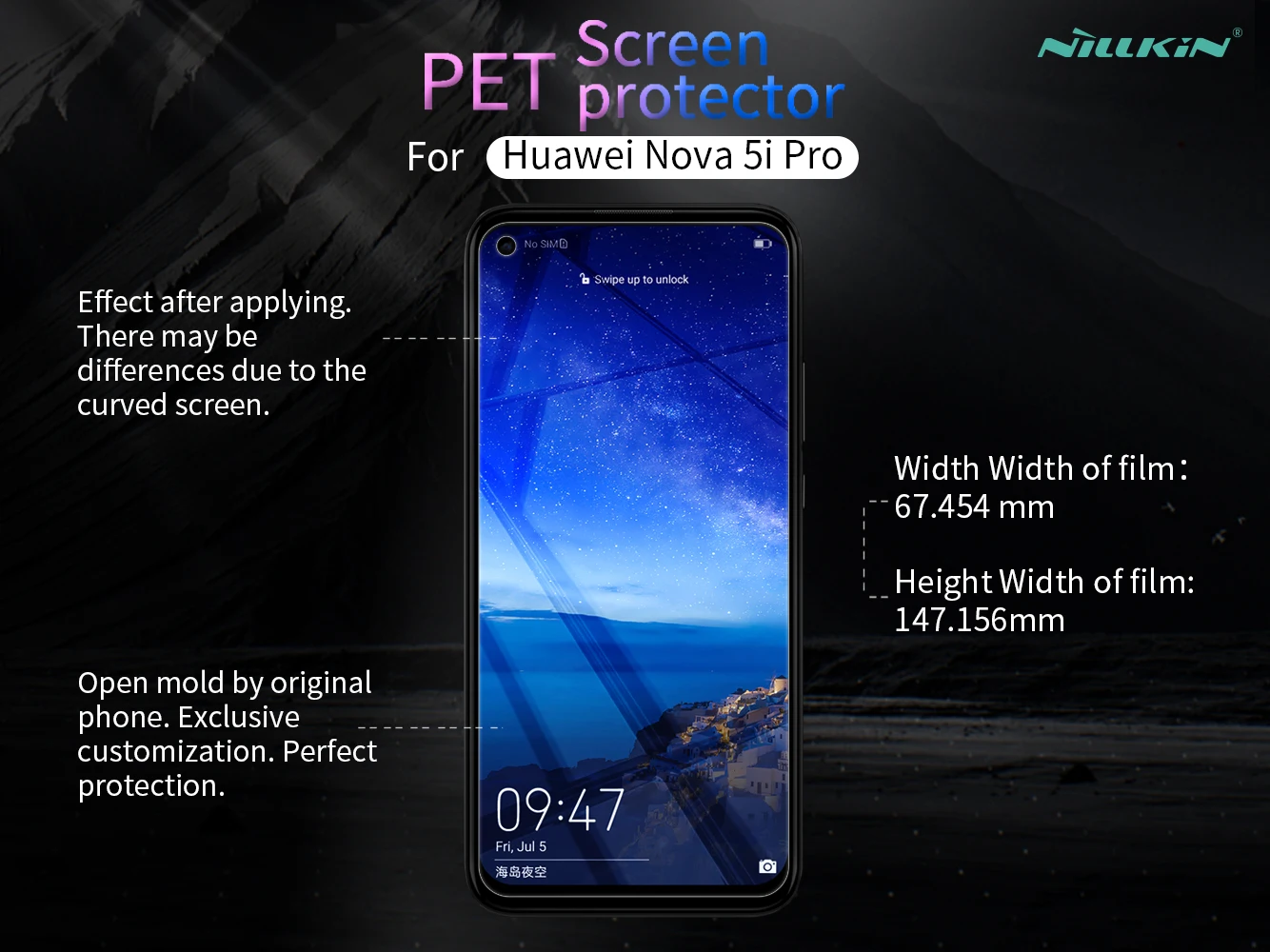 2 шт для NILLKIN huawei Nova 5i Pro Защитная пленка для экрана NILLKIN Crystal супер прозрачный матовый Защитная пленка для huawei Nova 5i Pro