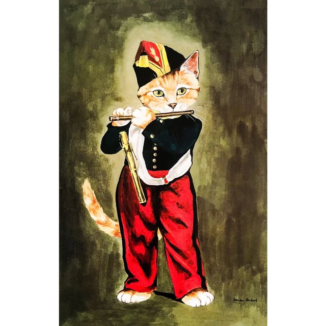 Vintage Dog Princess Pet Gentleman Cat Nordic Poster Animals Wall Art Canvas Painting Wall Pictures For Living Room Unframed I
