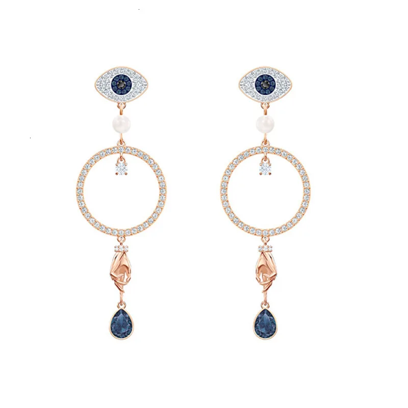 

High Quality 1:1 Swa New Luck Devil Eye Lady Earrings