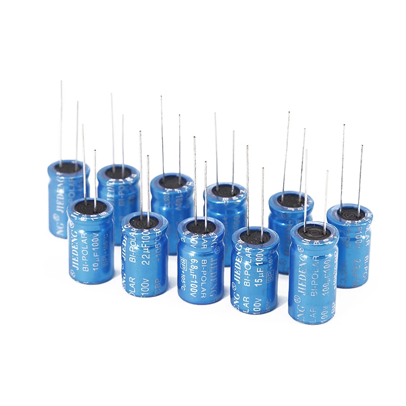1pcs Non-polar Electrolytic Capacitor Vertical Tweeter Capacitor for 2.2UF/100V Frequency Divider