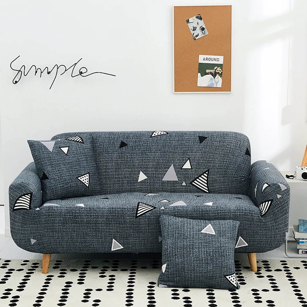 Thumпостельные темно-синие Чехлы для дивана прочные простые линии для гостиной удобные высококачественные эластичные Чехлы для дивана Wahable - Цвет: Brown Sofa Cover