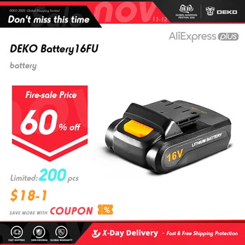 

DEKO Battery16V 16V Lithium Ion Battery Pack for Loner 16V Cordless Drill
