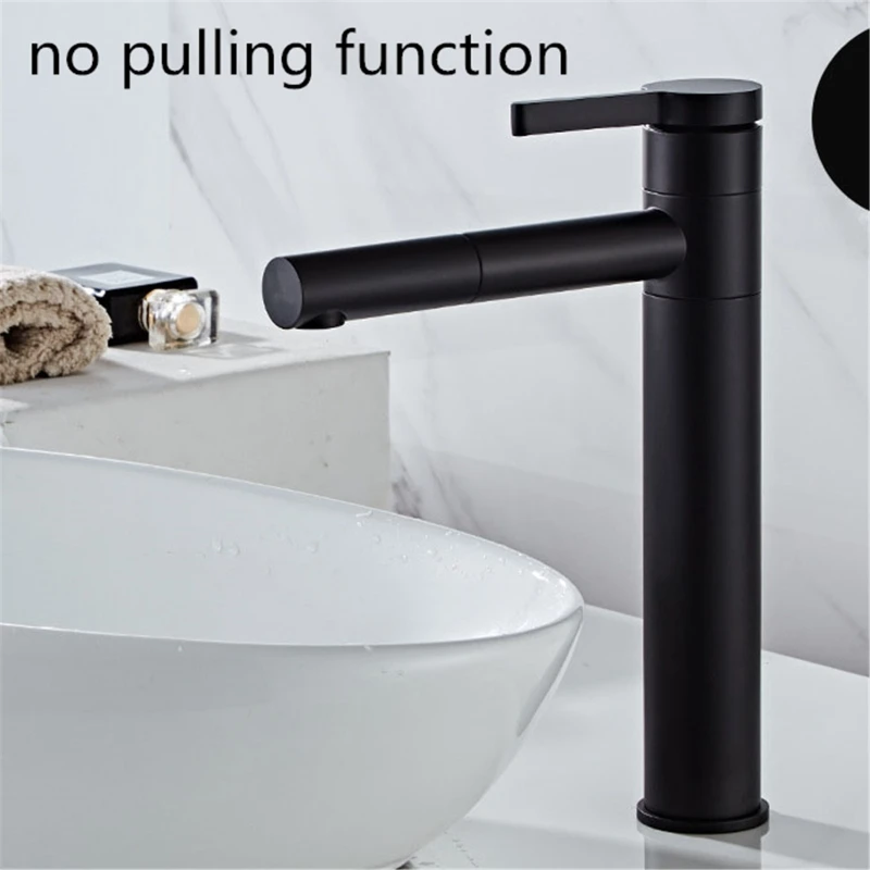 

Bathroom Kitchen Basin Faucet Single Handle Pull Out Spray Sink Tap