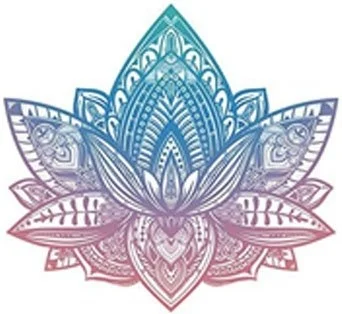 Для красивых племенных хны узор цветок лотоса-розовый синий Омбре Виниловая