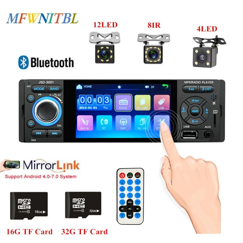LTBFM Автомагнитола 1din jsd-3001 Авто 4 дюйма Сенсорный экран Аудио Зеркало Ссылка стерео Bluetooth зеркало заднего вида Камера usb LTBFM Автомагнитола 1din jsd-3001 Авто 4 дюйма Сенсорный экран Аудио Зеркало Ссылка стерео Bluetooth зеркало заднего вида Камера usb